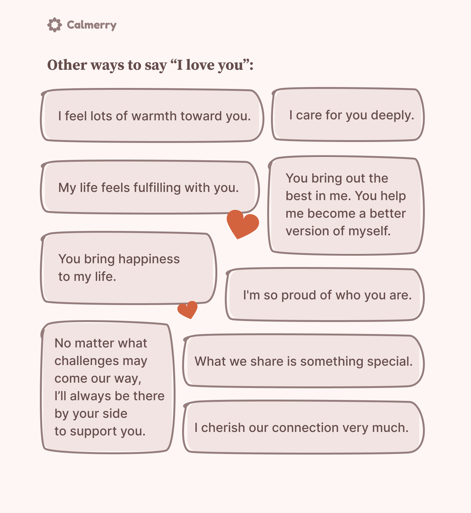Other ways to say “I love you” list