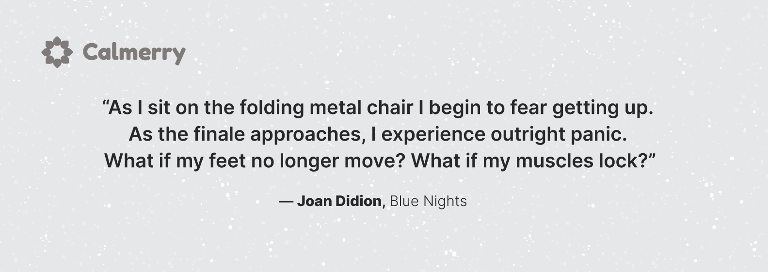 Joan Didion, Blue Nights quote