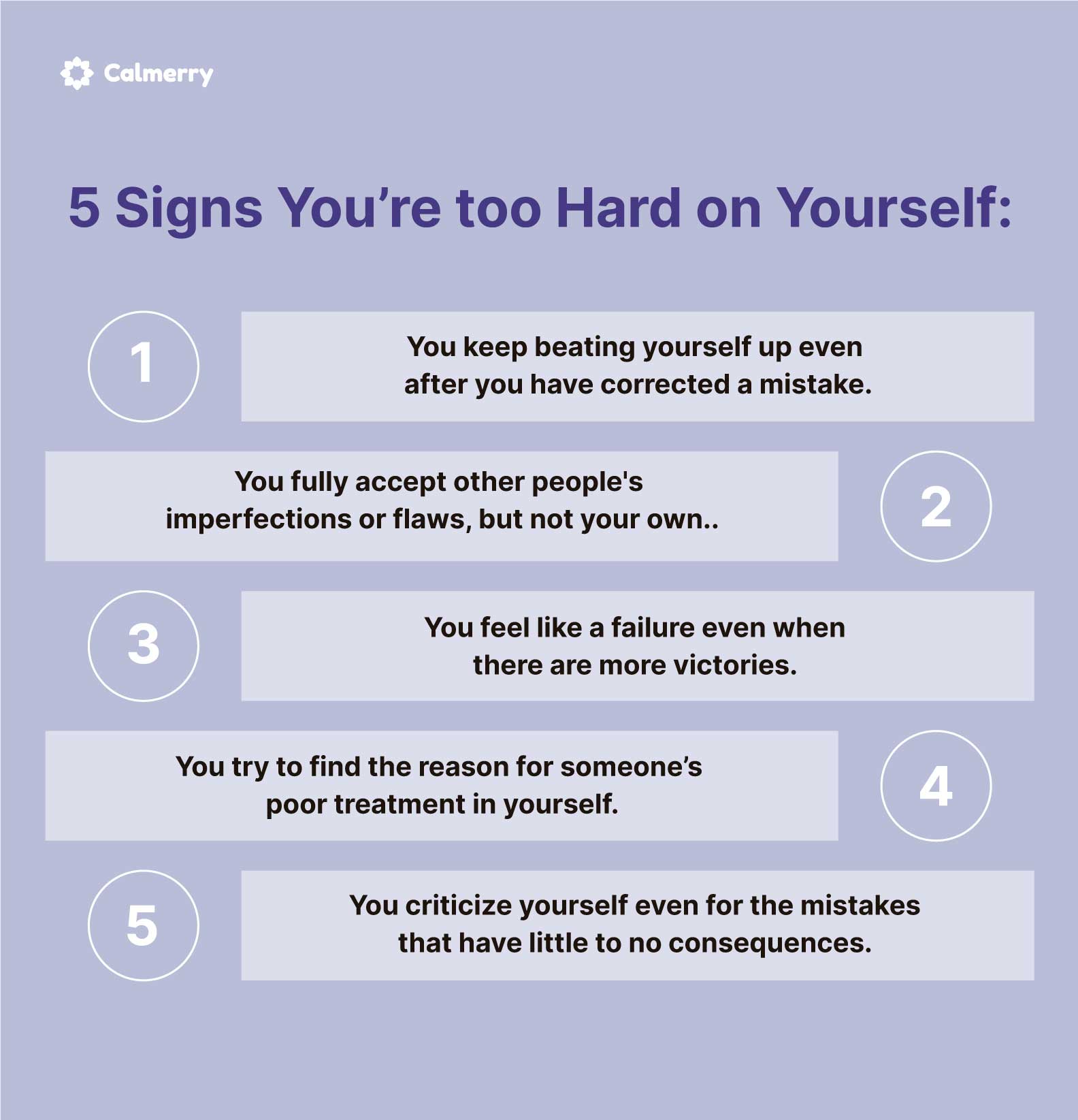 signs you’re too hard on yourself