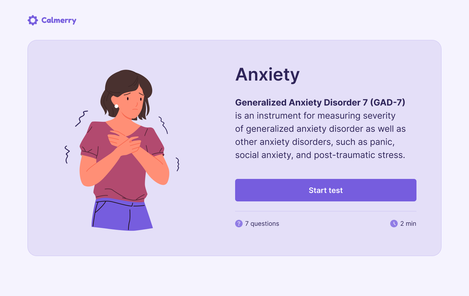 Anxiety test