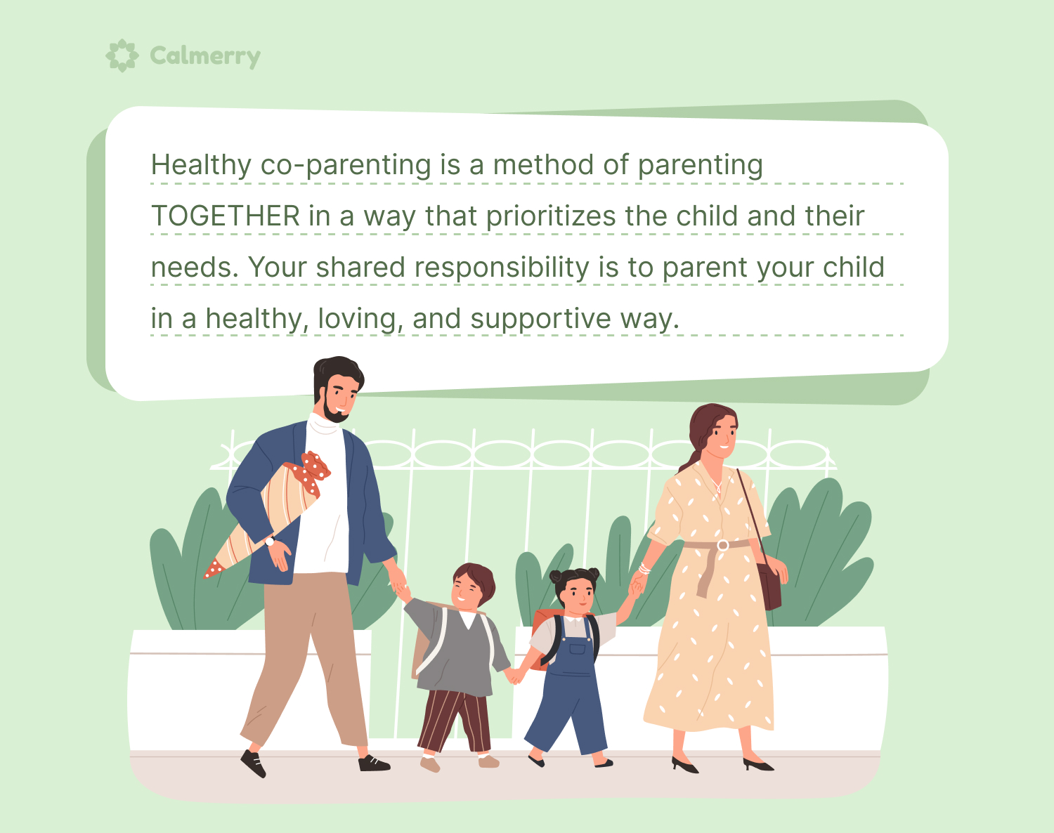 Healthy co-parenting is a method of parenting TOGETHER in a way that prioritizes the child and their needs. 
